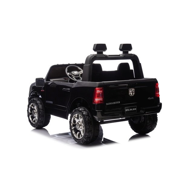 Dvivietis elektromobilis Dodge RAM 3500 4x4, juodas