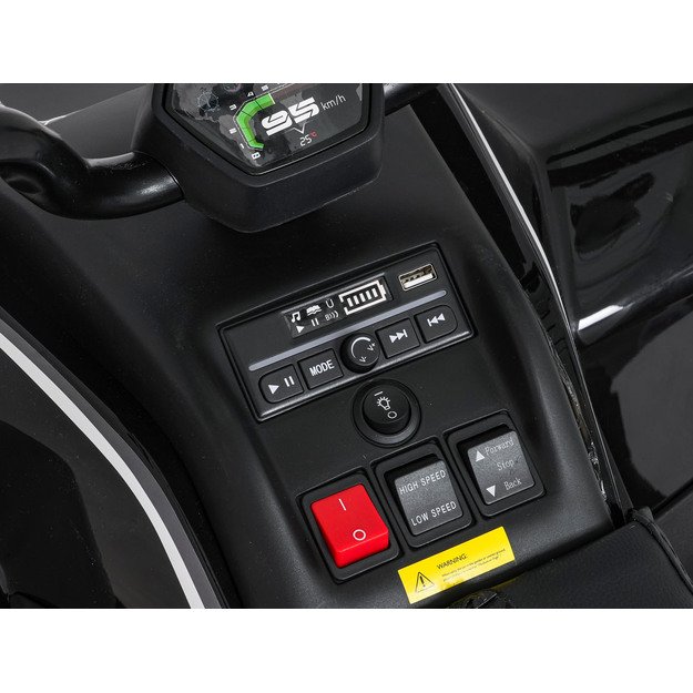 Vienvietis elektrinis keturratis vaikams Quad Fast Wheel, juodas