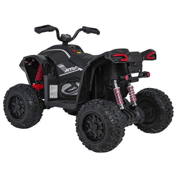 Vienvietis elektrinis keturratis vaikams Quad Fast Wheel, juodas