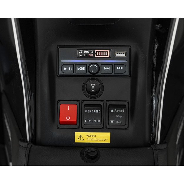 Vienvietis elektrinis keturratis vaikams Quad Fast Wheel, juodas