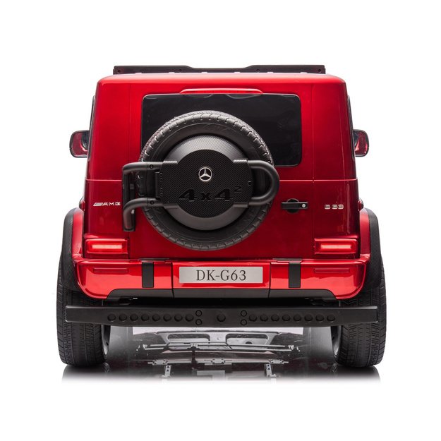 XXL Mercedes G63 AMG – dvivietis elektromobilis vaikams su touch panel, bordo lakuotas