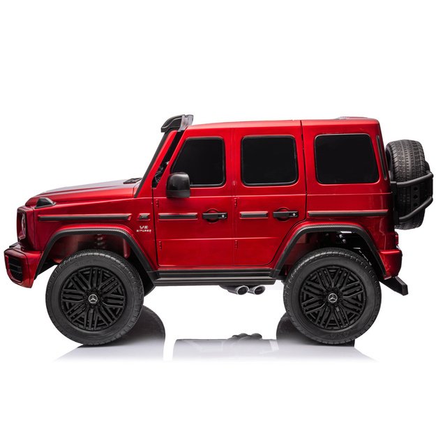 XXL Mercedes G63 AMG – dvivietis elektromobilis vaikams su touch panel, bordo lakuotas