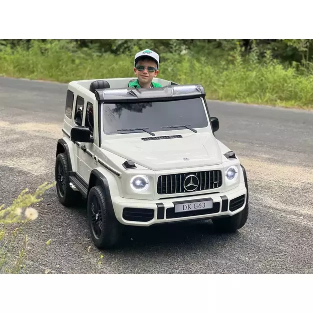 XXL Mercedes G63 AMG – dvivietis elektromobilis vaikams su touch panel, bordo lakuotas