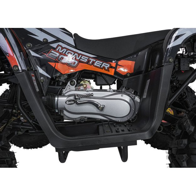 Benzininis keturratis vaikams 200CC MONSTER, oranžinis
