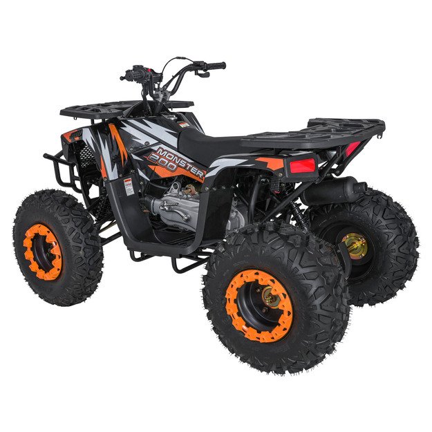 Benzininis keturratis vaikams 200CC MONSTER, oranžinis