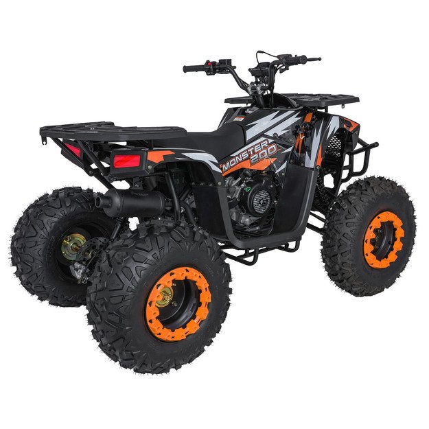 Benzininis keturratis vaikams 200CC MONSTER, oranžinis