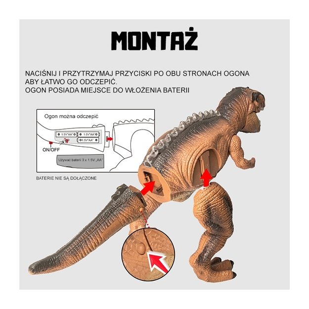 Nuotoliniu būdu valdomas dinozauras T-Rex, WOOPIE 6