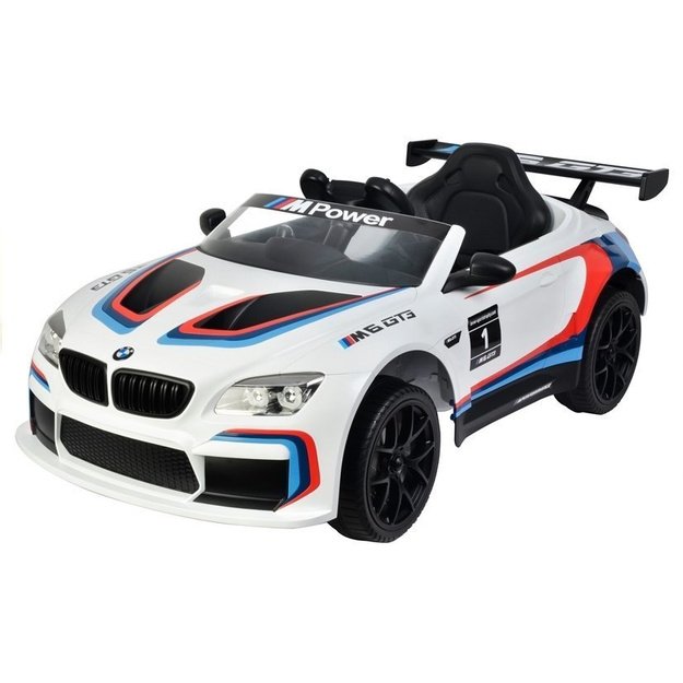 Vienvietis vaikiškas elektromobilis BMW M6 GT3 baltas