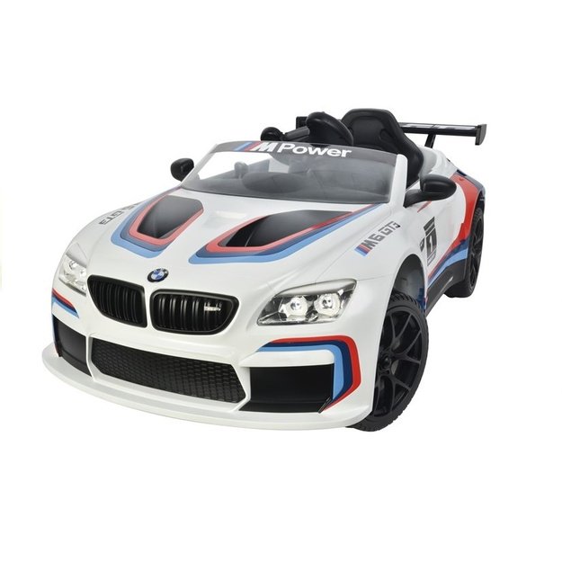 Vienvietis vaikiškas elektromobilis BMW M6 GT3 baltas