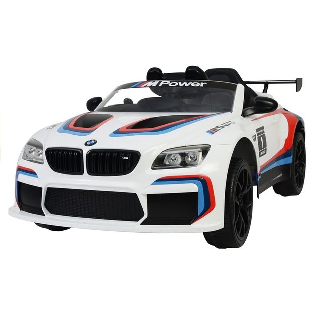 Vienvietis vaikiškas elektromobilis BMW M6 GT3 baltas