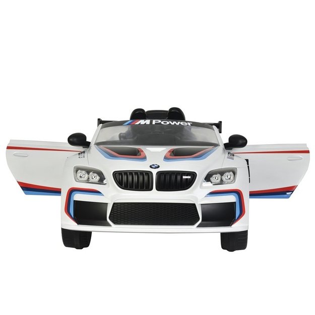 Vienvietis vaikiškas elektromobilis BMW M6 GT3 baltas