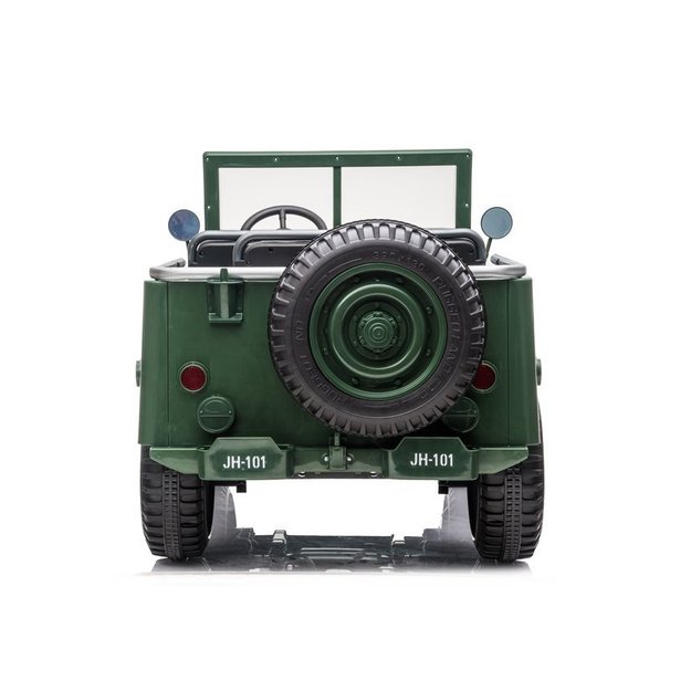 Dvivietis elektromobilis vaikams JEEP Willy 4x4 JH101, žalias