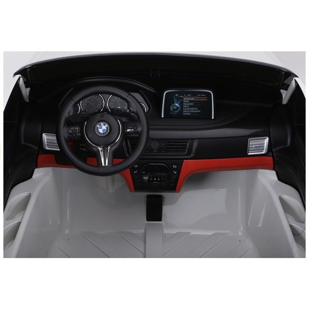 Dvivietis elektromobilis vaikams BMW X6M, baltas