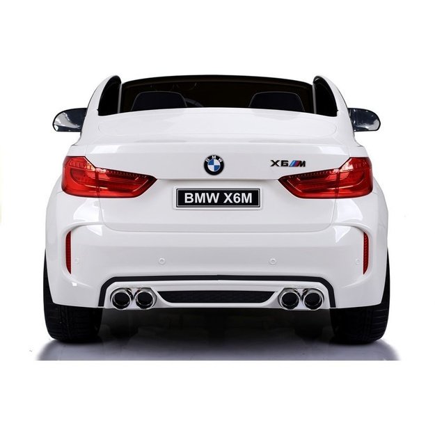 Dvivietis elektromobilis vaikams BMW X6M, baltas