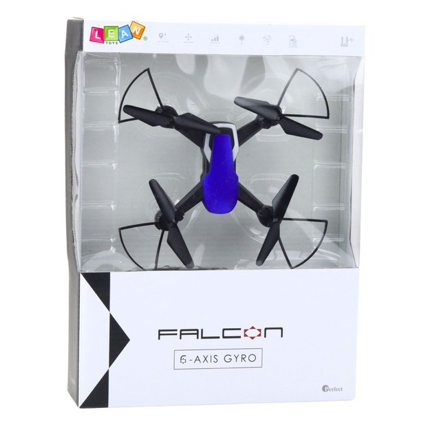 Nuotoliniu būdu valdomas šešių ašių dronas Falcon su LED žibintais, mėlynas 3