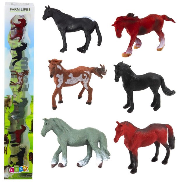 Mini arklių figūrėlių rinkinys 5–6 cm, 6 vnt.