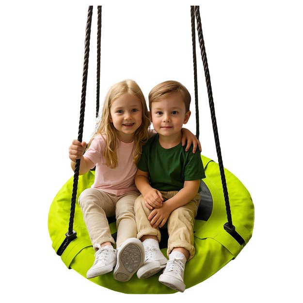 Sodo sūpynės vaikams „Gandro lizdas“ 60 cm, žalios 2
