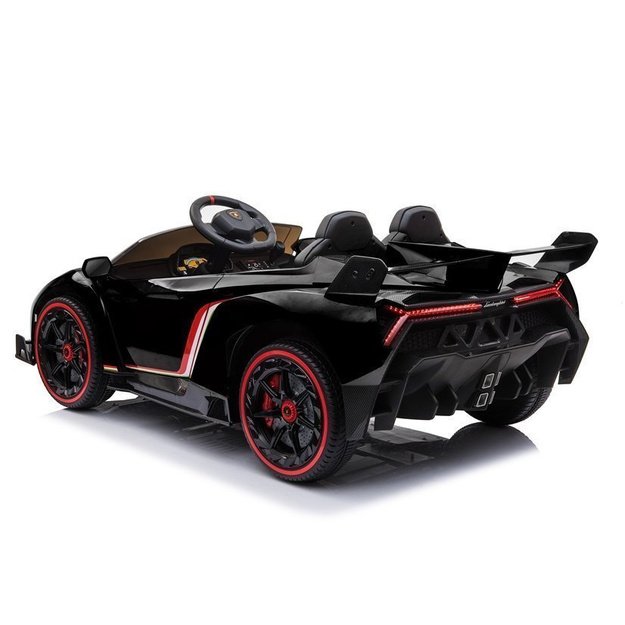 Dvivietis elektromobilis vaikams Lamborghini Veneno, juodas