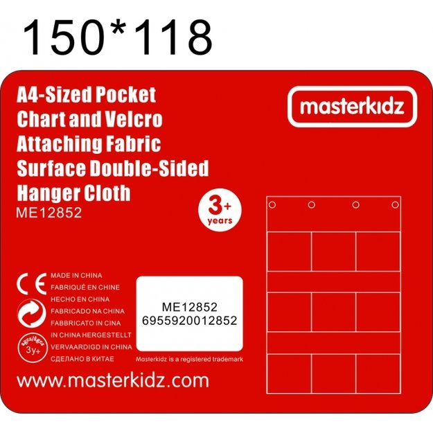 Pakabinama medžiaginė pakaba su kišenėmis, mėlyna, Masterkidz 