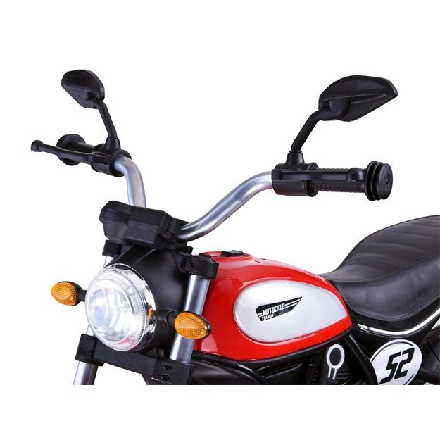 Vienvietis elektrinis motociklas vaikams Street Bob, raudonas