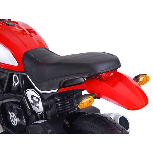 Vienvietis elektrinis motociklas vaikams Street Bob, raudonas