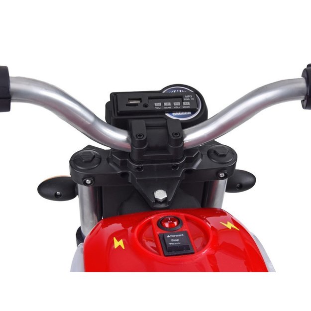 Vienvietis elektrinis motociklas vaikams Street Bob, raudonas