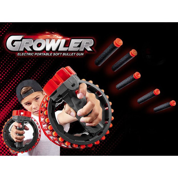 Automatinis kulkosvaidis „Growler“ su šoviniais