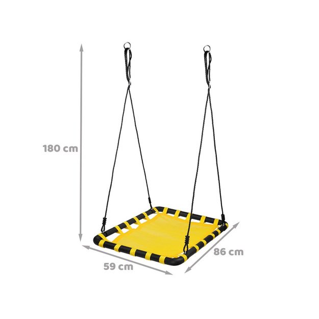 Pakabinamos lauko sūpynės SkyFlyer 76x102cm, geltonos