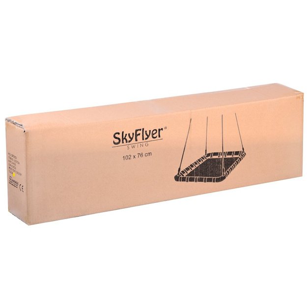Pakabinamos lauko sūpynės SkyFlyer 76x102cm, geltonos