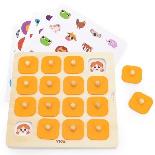 Montessori atminties žaidimas vaikams „Atspėk paveikslėlius“, Viga 1