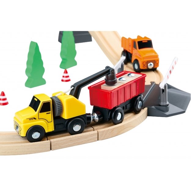 Traukinio trasos iš medinių konstrukcijų rinkinys, Tooky Toy