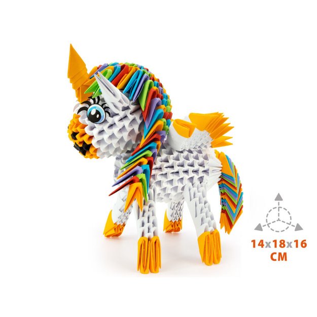 3D Origami kūrybinis rinkinys vaikams „Vienaragis“