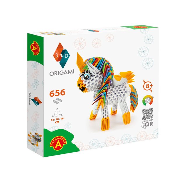 3D Origami kūrybinis rinkinys vaikams „Vienaragis“