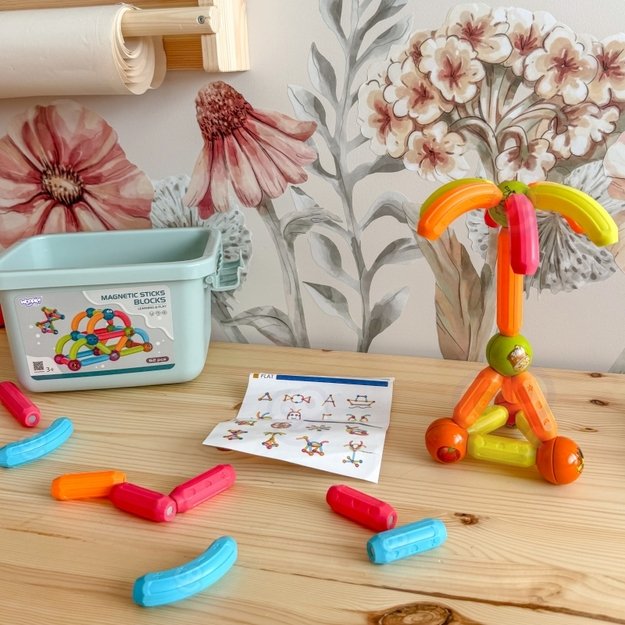 Magnetinis edukacinis konstruktorius 52 vnt. Woopie