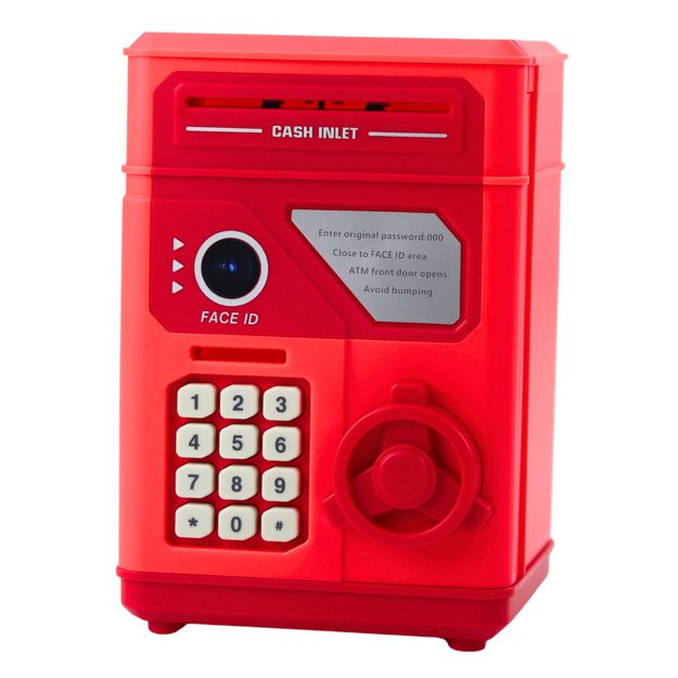 Elektroninė taupyklė - seifas ATM su PIN kodu, raudona 1