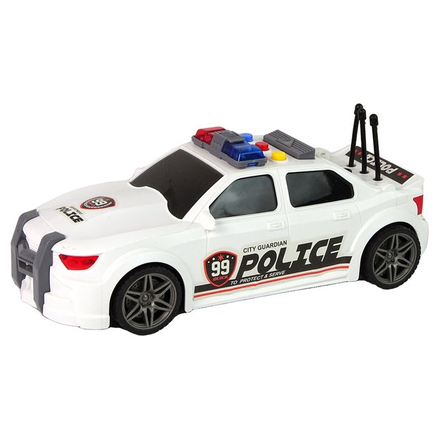 Žaislinis sportinis policijos automobilis 1:16, baltas 4