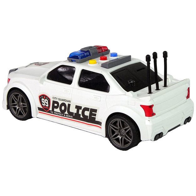Žaislinis sportinis policijos automobilis 1:16, baltas 7