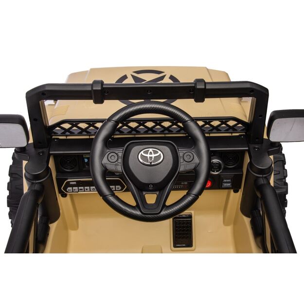 Vienvietis elektrinis visureigis Toyota FJ Khaki 4x4, rudas