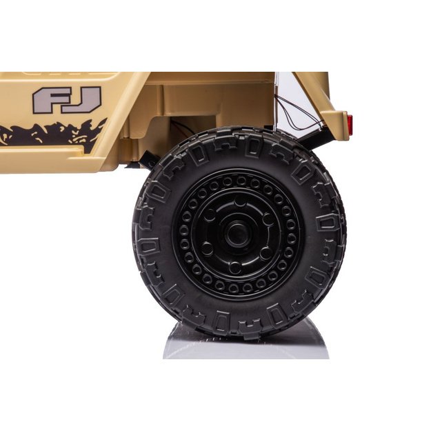 Vienvietis elektrinis visureigis Toyota FJ Khaki 4x4, rudas