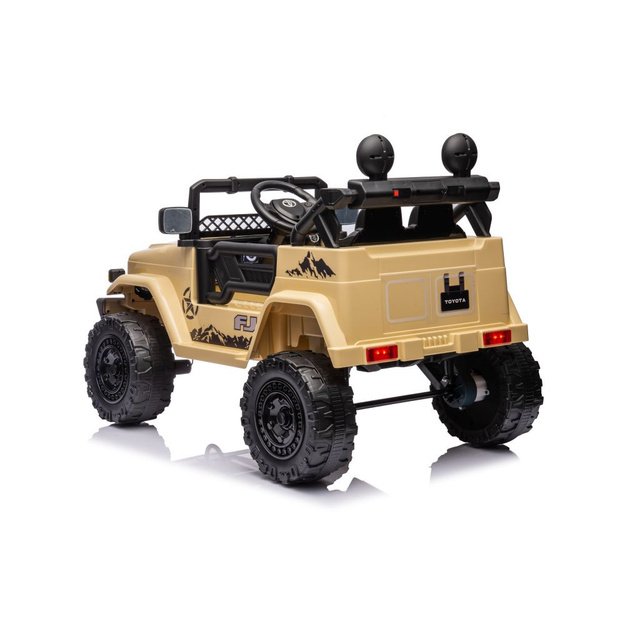 Vienvietis elektrinis visureigis Toyota FJ Khaki 4x4, rudas
