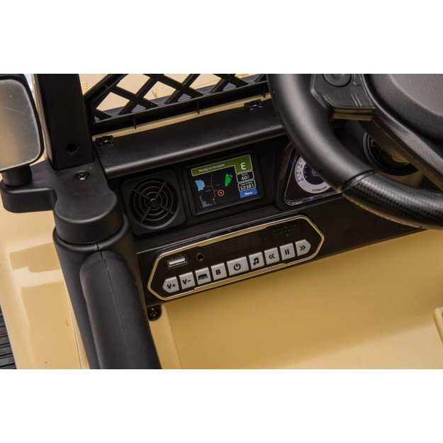 Vienvietis elektrinis visureigis Toyota FJ Khaki 4x4, rudas