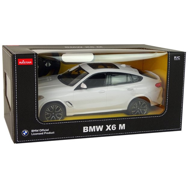 Nuotoliniu būdu automobilis Bmw X6 M 1:14, baltas