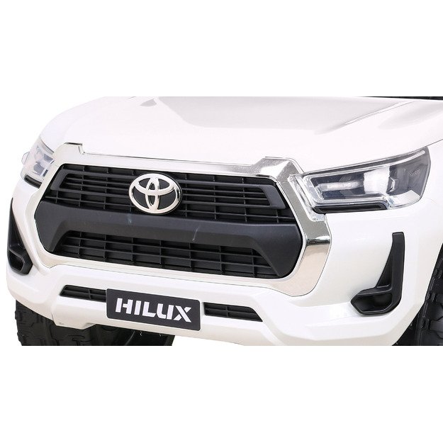 Dvivietis elektromobilis vaikams Toyota Hilux, baltas