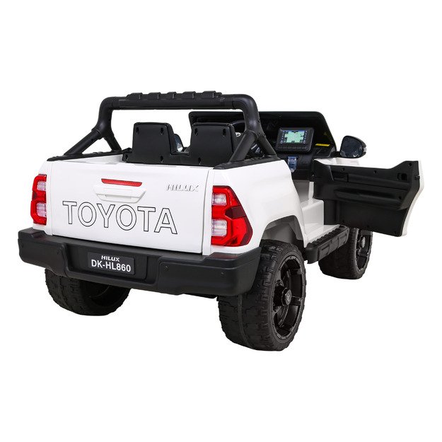 Dvivietis elektromobilis vaikams Toyota Hilux, baltas