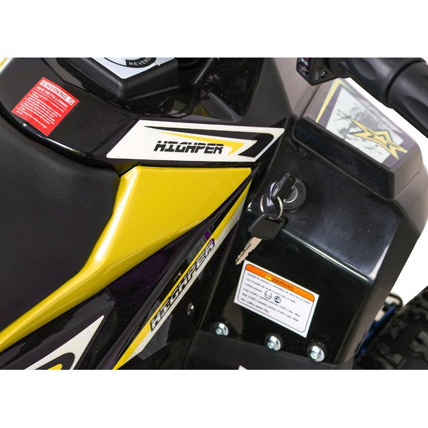 48V Elektrinis 1000W keturratis Highper iki 35 km/h, geltonas