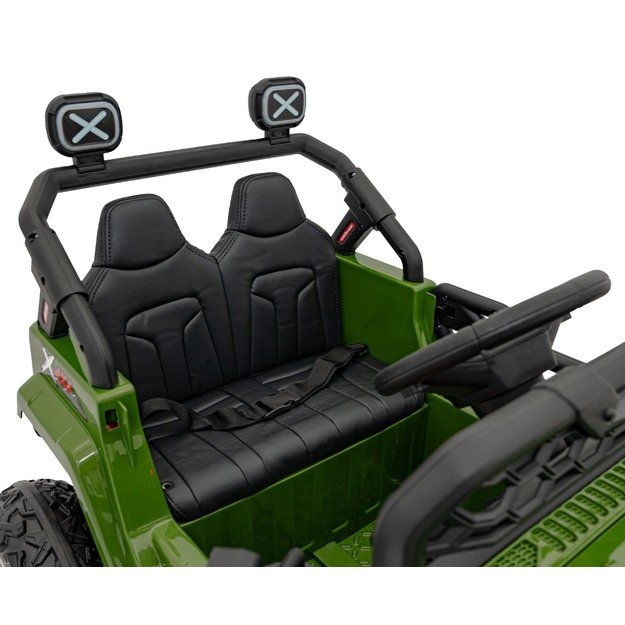 Vienvietis elektrinis džipas vaikams OFF ROAD, žalias