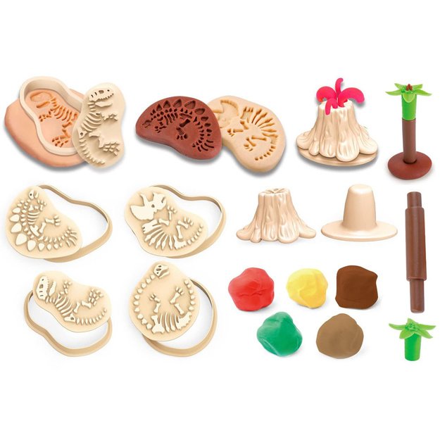 Dinozaurų fosilijų kūrimo rinkinys su plastilinu 