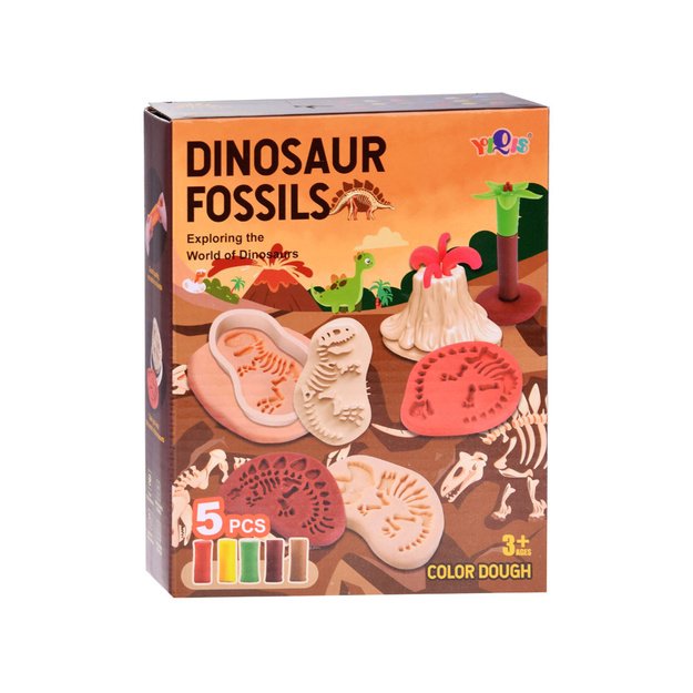 Dinozaurų fosilijų kūrimo rinkinys su plastilinu 