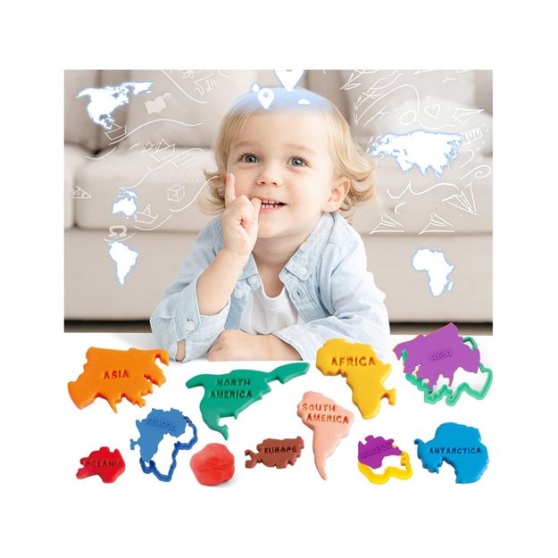 Mokomasis pasaulio žemėlapio plastilino rinkinys