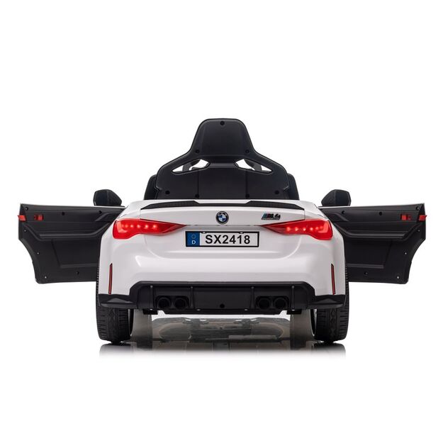 Vienvietis elektromobilis vaikams BMW M4, baltas